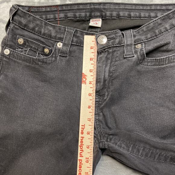 True Religion Skinny Jeans Women’s Size 31 Black Denim *Stretch Marks* - Picture 5 of 12